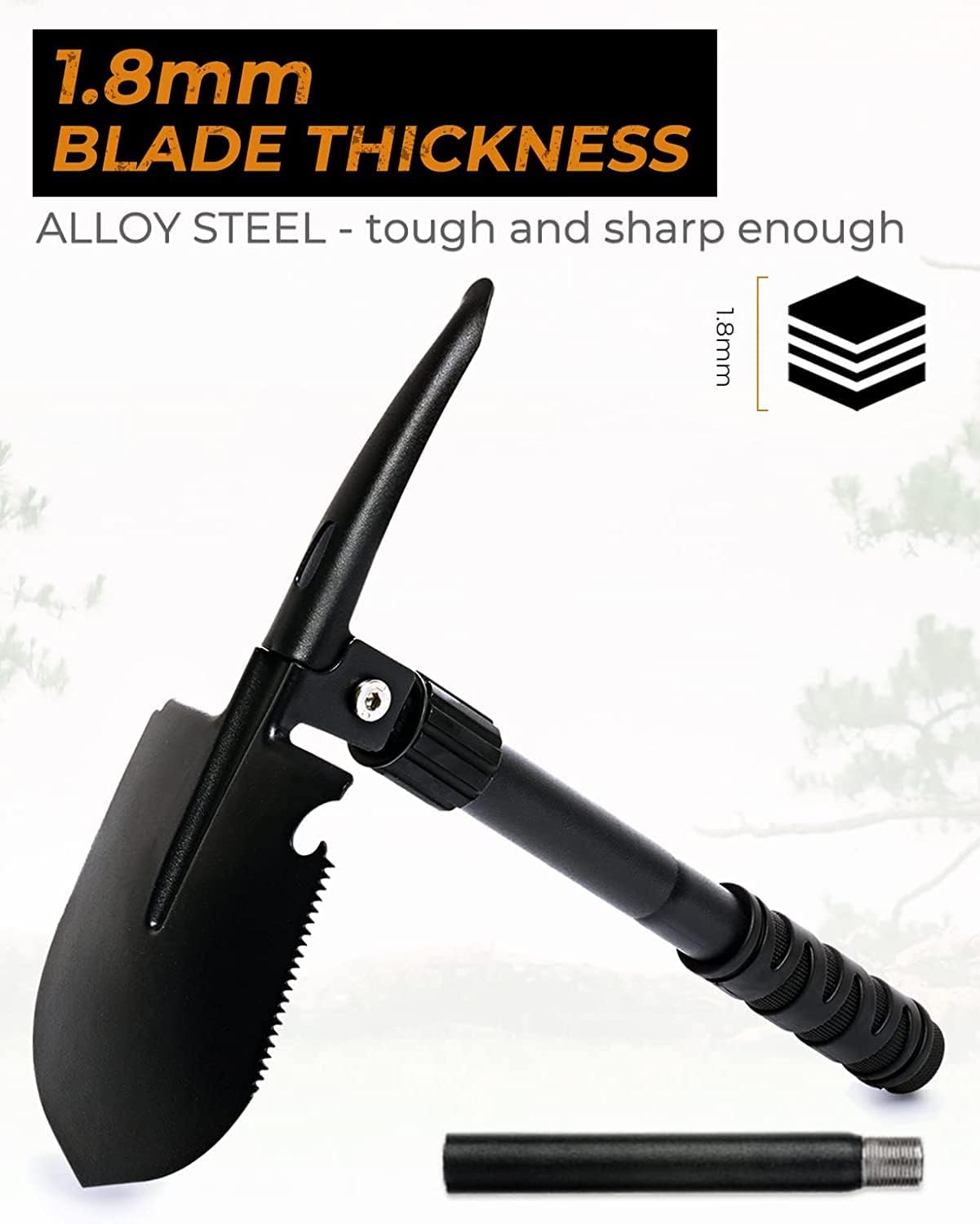 Multifunction Foldable Camping Shovel