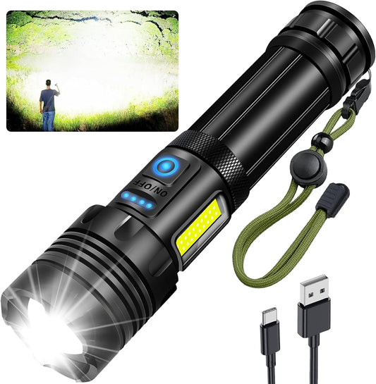 Rechargeable Flashlight 250000  Lumens