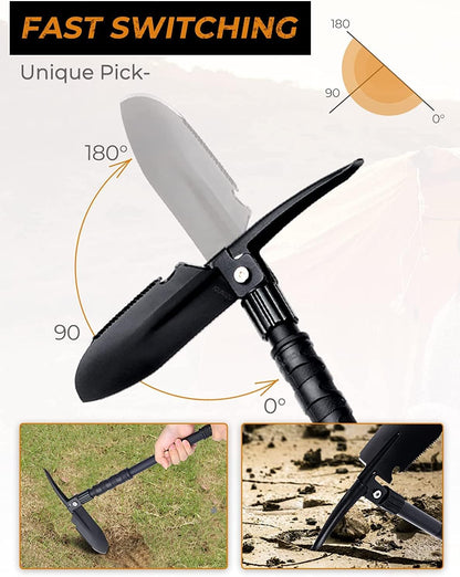Multifunction Foldable Camping Shovel