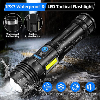 Rechargeable Flashlight 250000  Lumens